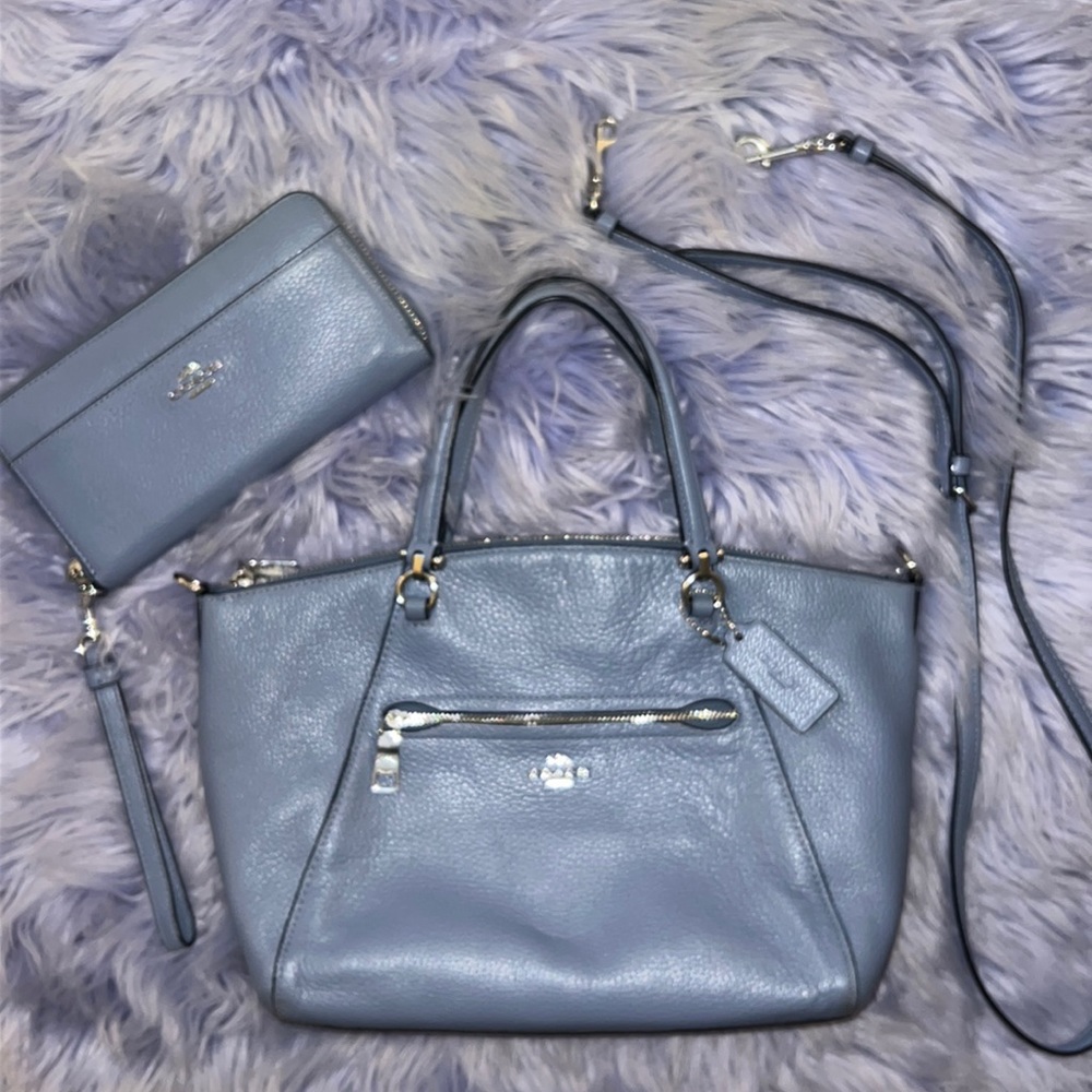 Coach bag with matching wallet